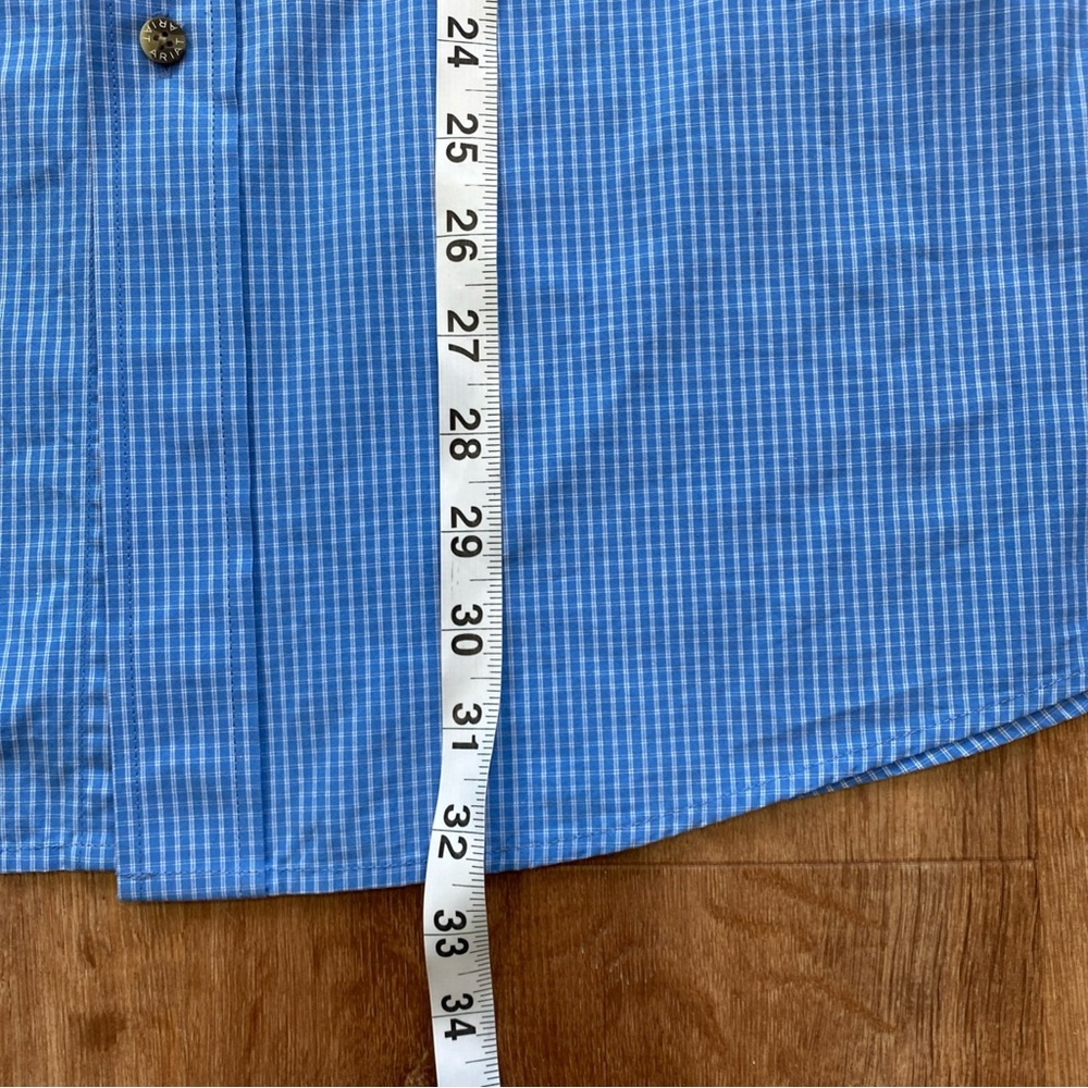 Ariat Pro Series Short Sleeve Shirt Mens Large Button Down Blue Plaid - Picture 4 of 11
